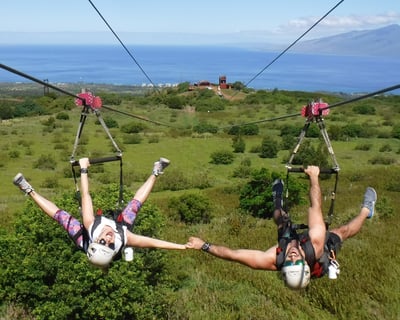 6 Line Zipline Tour with ATV and Suspension Bridge