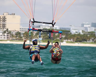 Parasailing in Miami Beach: 350 Foot Flight