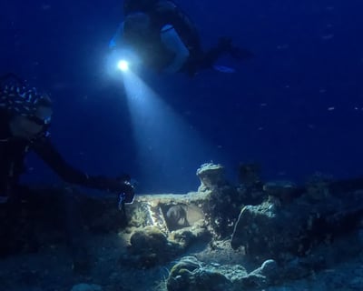 Dive the Sea Tiger Wreck at Night in Oahu