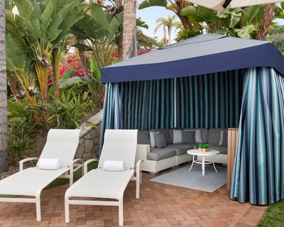 Resort Pool Cabana Rental in Rancho Palos Verdes