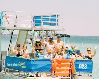 Double-Decker Pontoon With Slides for 14 People