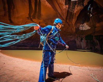 Cold-Weather Canyoneering Drysuit Rental in Springdale