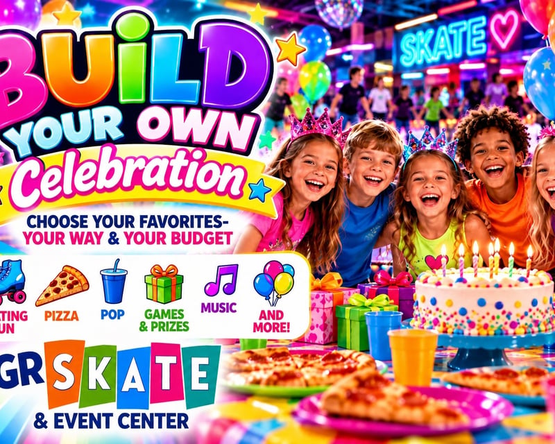 Self-Serve Skating Birthday Party in Byron Center