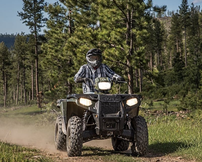 Single-Rider Polaris Sportsman 570 ATV Rental in Bingham