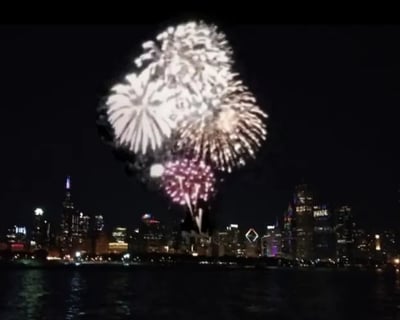 Cruise Lake Michigan for Navy Pier Fireworks in Chicago
