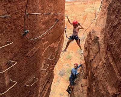 Rappel & Climb a Slot Canyon Via Ferrata Near Page