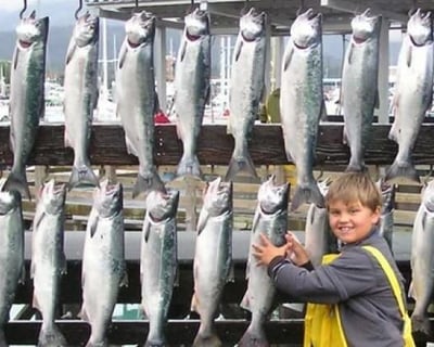 Full-Day Salmon Fishing Charter in Seward