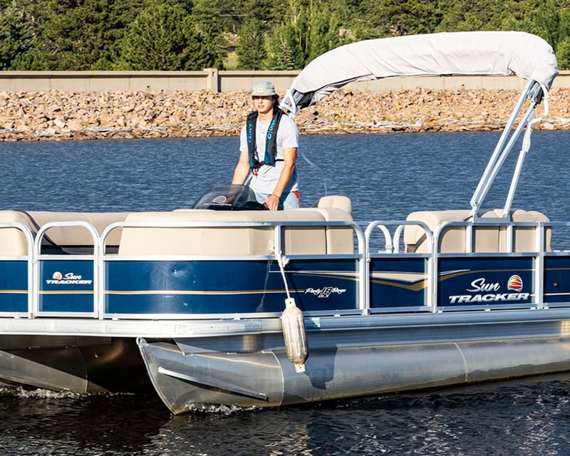 8-Passenger Pontoon Boat Rental on Lake Estes