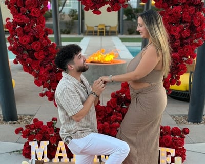 Red Carpet Proposal Setup in Las Vegas