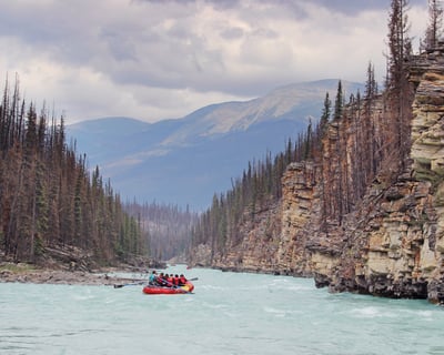 Raft Athabasca Falls Canyon Run in Jasper