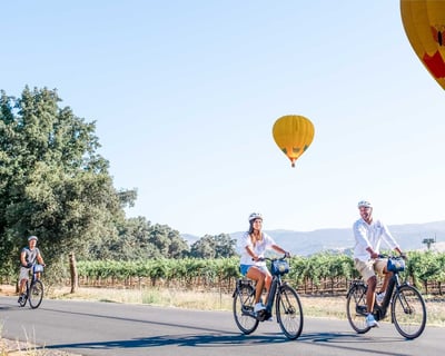 Hot Air Balloon Flight & Bike Rental in Yountville