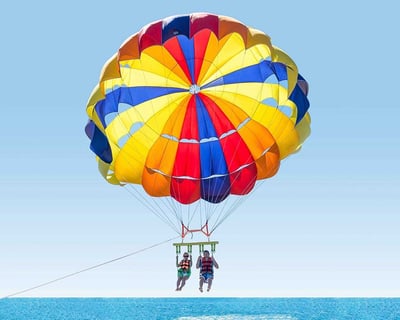 Parasailing Over Biscayne Bay From Miami