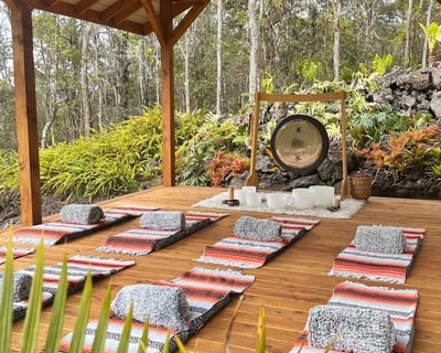 Sound Bath Meditation in Kona Cloud Forest