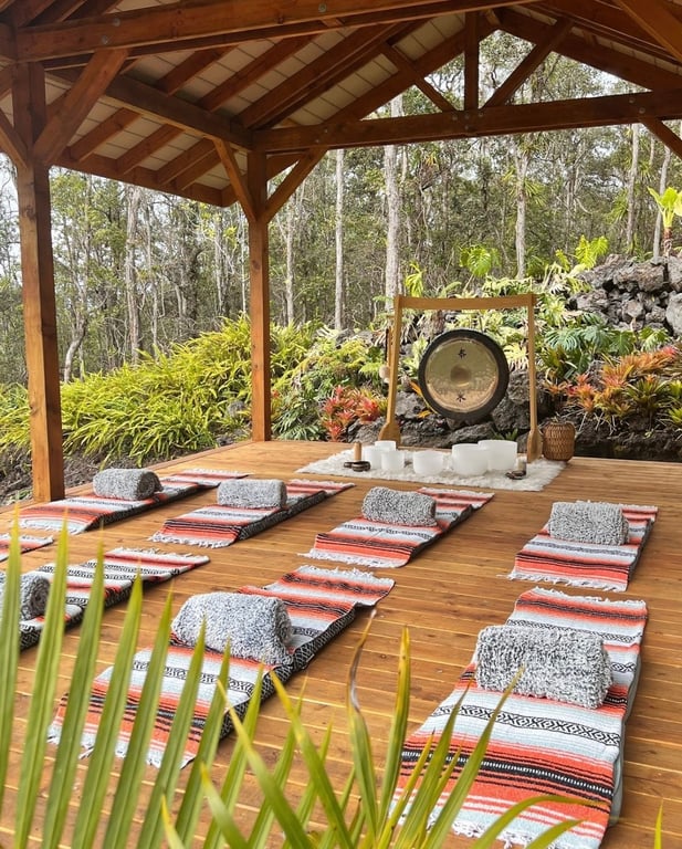 Sound Bath Meditation in Kona Cloud Forest