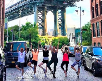 Brooklyn Bridge Waterfront Yoga Walk