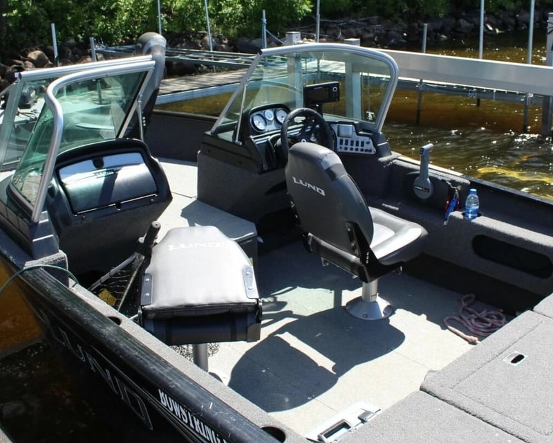 70 HP Fishing Boat Rental on Bowstring Lake