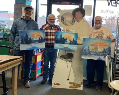 Bob Ross Landscape Painting Class in Boise