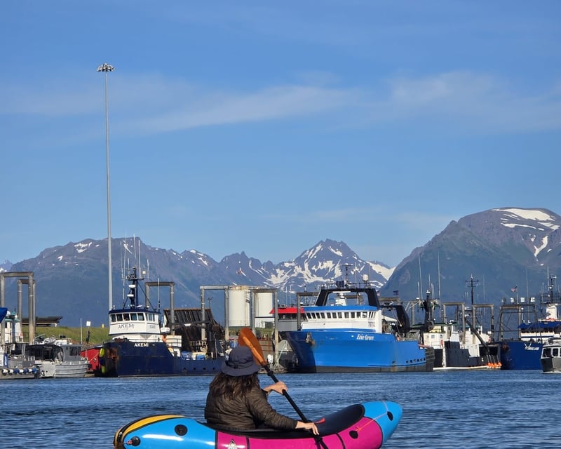Guided Packraft Tour of Homer Boat Harbor