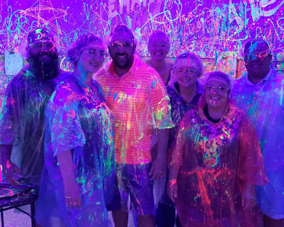 Neon Splatter Painting Experience in Edmond