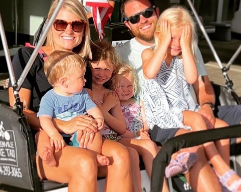 Family Pedicab Tour of Greenville Playgrounds & Shops