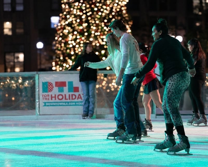 Holiday Ice Skating in Pershing Square, Los Angeles
