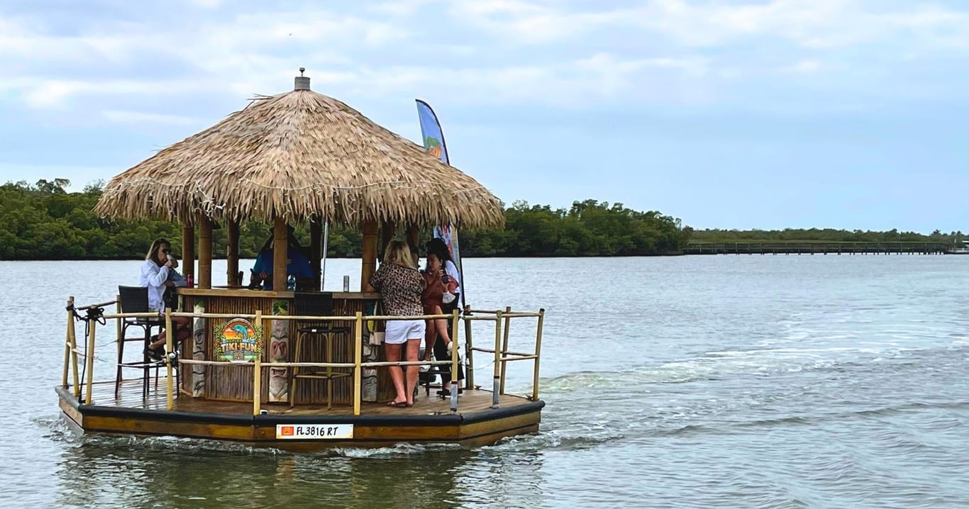 Naples Bay Tiki Boat Tour with BYOB & Captain