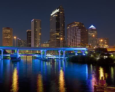 Private Skyline Cruise Past Lit Tampa Bay