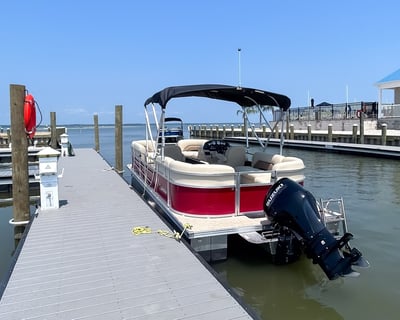 Sunset Pontoon Boat Rental in Chincoteague Island