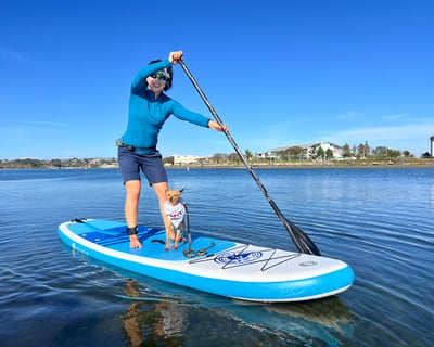 Learn Inflatable SUP With Your Dog in San Diego
