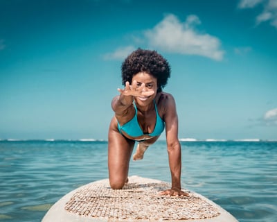 SUP Yoga Class at Magic Island, Honolulu