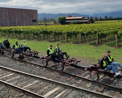 Hood River Railbike Tour with Mt. Hood Views