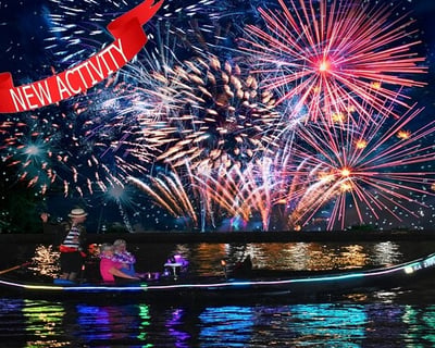 Cruise Waikiki Fireworks by Gondola
