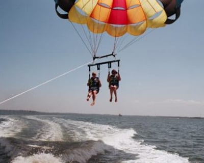 Parasail Over Manteo on the Roanoke Sound