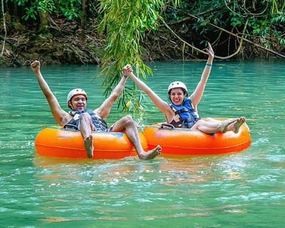 Blue Hole Secret Falls & River Tubing Tour in Ocho Rios