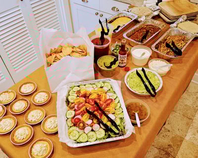 Private Chef Tex Mex Taco Bar for Groups 10+