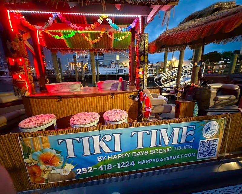 Private Tiki Boat Charter in Beaufort, NC