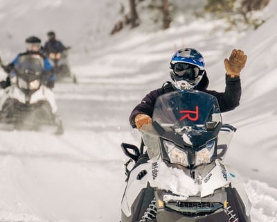 Full-Day Guided Snowmobile Tour in Teton National Forest