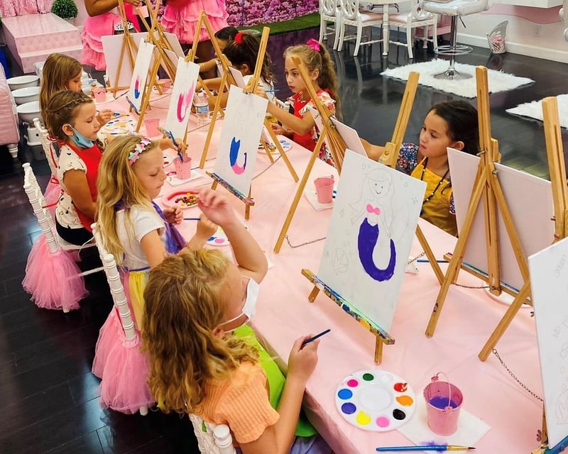 Kids Painting Birthday Party at Imperial Calcasieu Museum