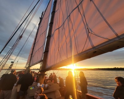 Boston Harbor Sunset Tall Ships Sail