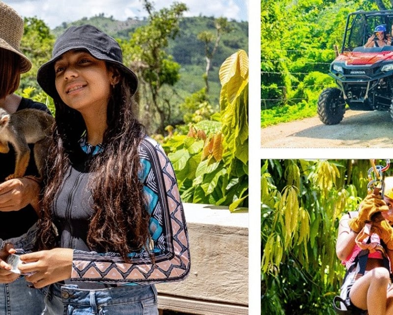 Zipline, 4x4 Buggy & Monkey Combo Tour in Punta Cana
