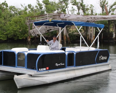 Cruise Lemon Bay on a 90HP Pontoon Rental