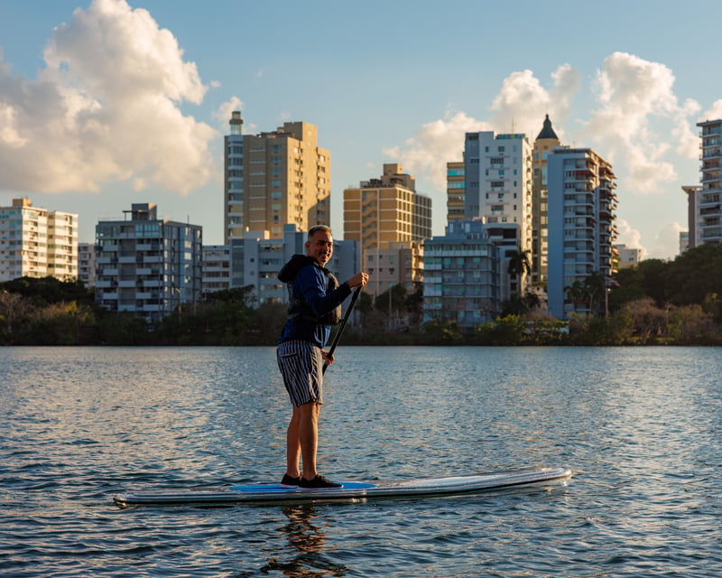 Glass Bottom Paddleboard Rental on Condado Lagoon