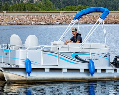 Lake Estes 7-Passenger Pontoon Boat Rental