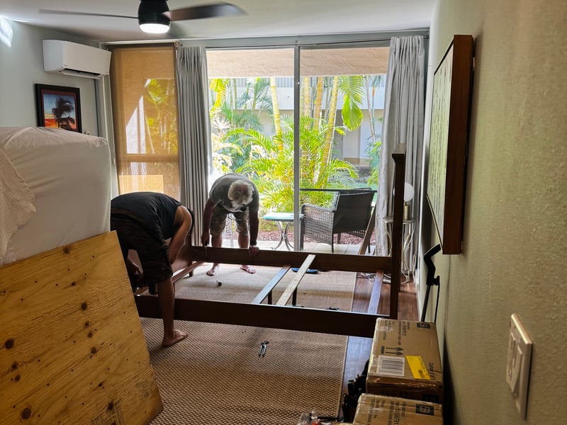 Setting up the first Greetwell rental in Maui
