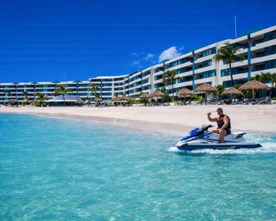 Jet Ski Rental Among Mega Yachts in Simpson Bay