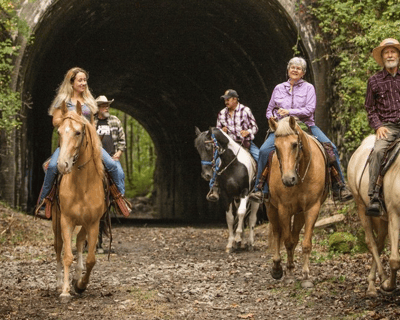 Haunted Moonville Tunnel Horseback Ride