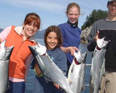 Full-Day Salmon Fishing Charter in Seward