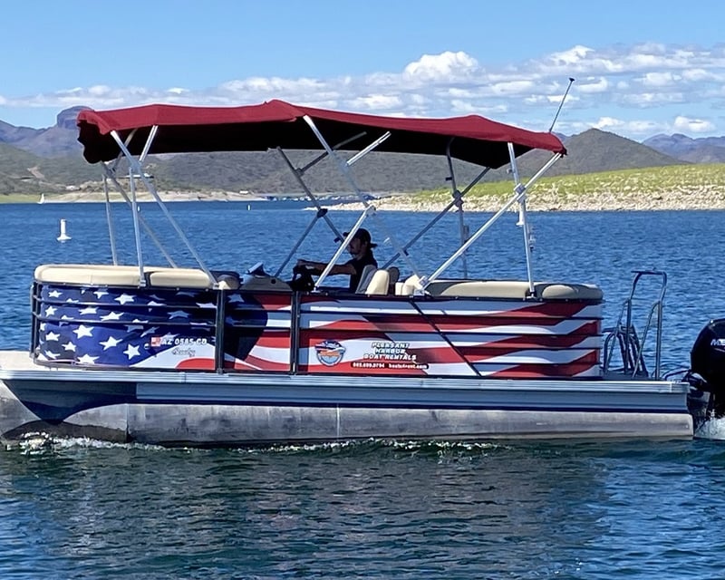 20' Pontoon Boat Rental on Lake Pleasant