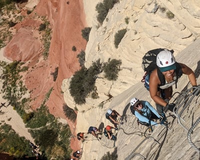 Tallest In Utah Via Ferrata & Rappelling Near Zion
