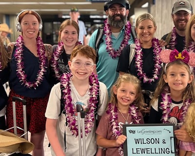 Receive a Group Lei Greeting at Honolulu Airport